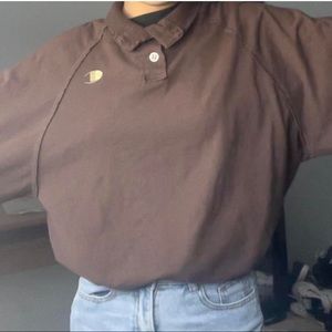 Champion long sleeve shirt sweatshirt brown